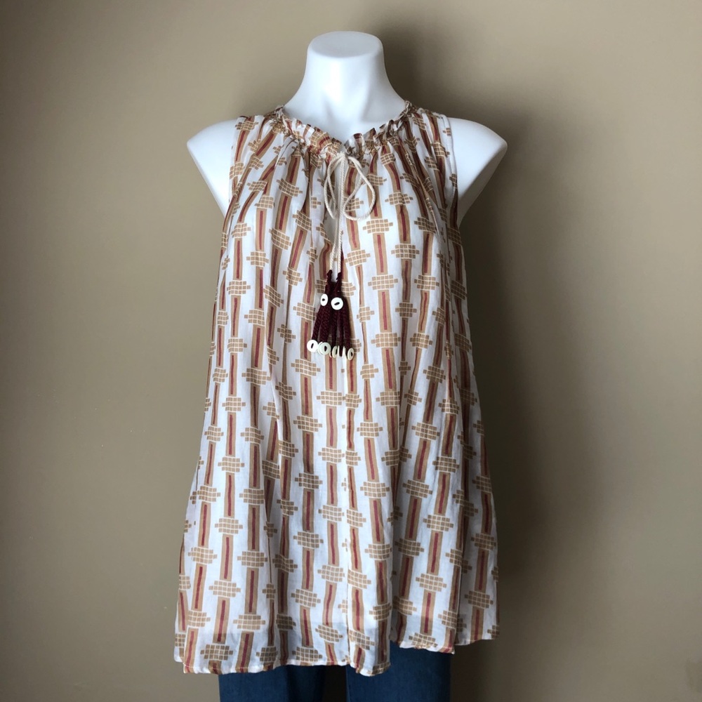 Anthropologie kopal flowy tunic top blouse XS